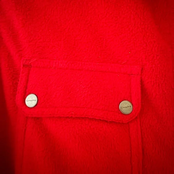 Chaps Red Fleece Vest - Picture 3 of 7